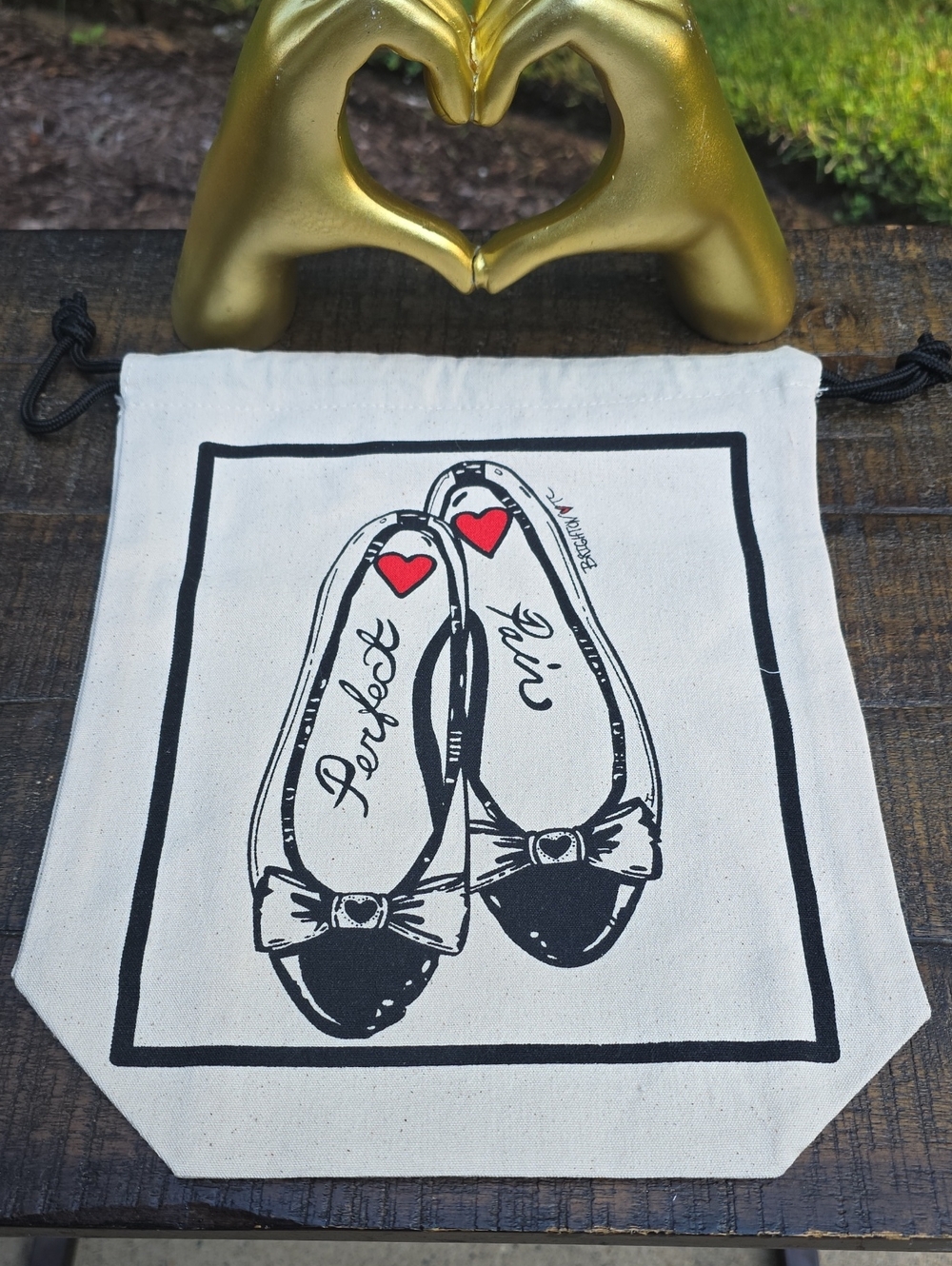 Brighton Canvas Drawstring Shoe Travel Pouch